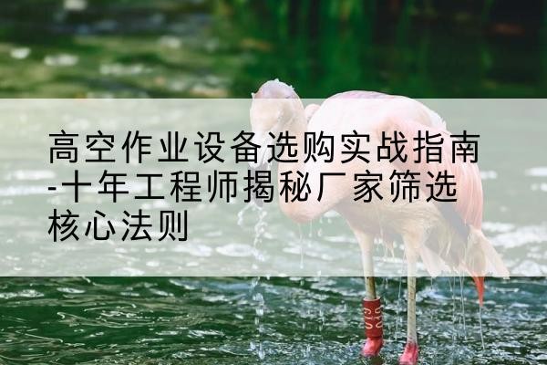 东乡剪叉式升降机厂家-高空作业设备选购实战指南-十年工程师揭秘厂家筛选核心法则