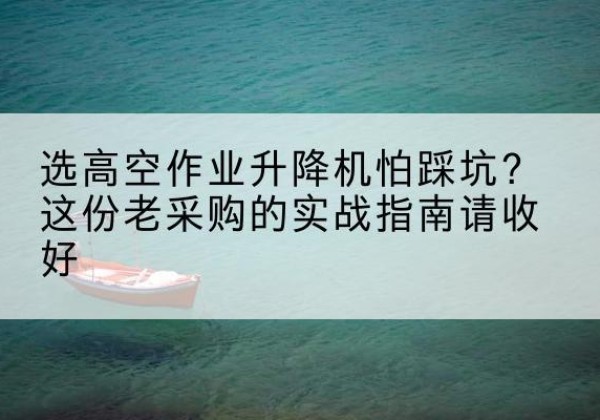 东乡高空作业升降机厂家推荐-选高空作业升降机怕踩坑？这份老采购的实战指南请收好
